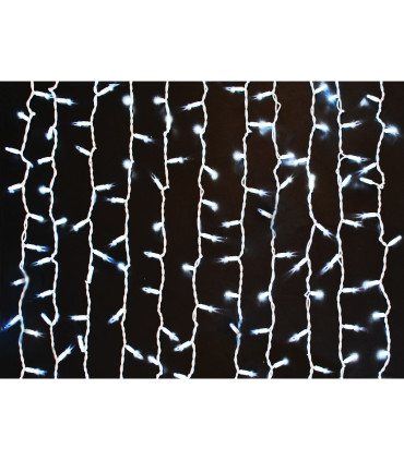 CORTINA LED BLANCO FRIO PARA EXTERIOR IP65 32W 400leds   2x2METROS  conectables hasta 10 uds posición fija: sí