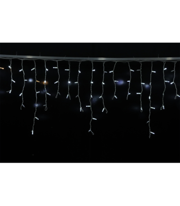 CORTINA LED EFECTO HIELO 3 METROS 120 LEDS 3+4+6+4+3 8000K CON FLASH 2800K