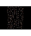 CORTINA LED CON ESTRELLA GOMA Y CABLE TRANSPARENTES 494 LUCES CLARAS 309W 230V 2,10x1,80METROS IP20