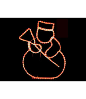 FIGURA MUÑECO DE NIEVE TUBO FLEXILIGHT 131,2W 230V IP44 76x64cm