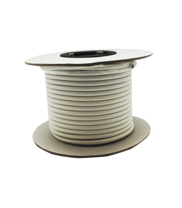 CABLE DECORATIVO TELA 2X0.75mm 25METROS MARFIL
