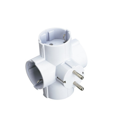 CLAVIJA CUATRO TOMAS CON TT 16A 250V EN BLISTER