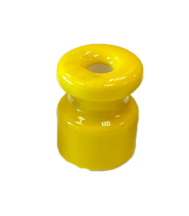 AISLANTE PORCELANA AMARILLO PARA CABLE 24x19mm