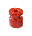 AISLANTE PORCELANA ROJO PARA CABLE 24x19mm