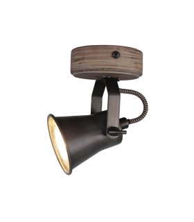 LAMPARA DE TECHO 1 FOCO GU10  SERIE PORCELANA NEGRO