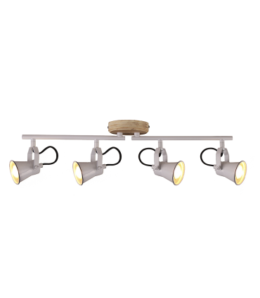 LAMPARA DE TECHO 4 FOCOS GU10  SERIE PORCELANA BLANCO