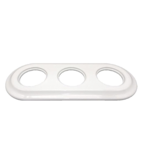 MARCO EMPOTRAR TRIPLE PORCELANA BLANCO