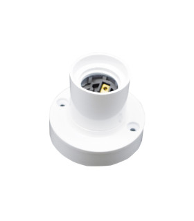 PORTALAMPARAS ILUMINACION E-27 INT.LATON  BLANCO